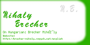 mihaly brecher business card